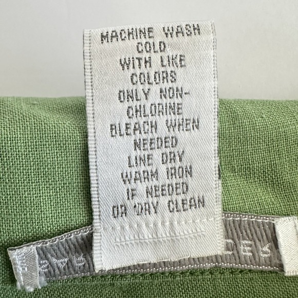 Sarah Spencer Woman 1X Linen Green Button Dwn 3/4 Sleeve Tunic Top Casual Resort - Picture 7 of 9